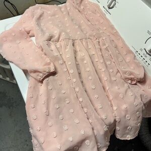 Elegant Pink Polka Dot Dress